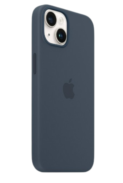 Apple silicone case with MagSafe iPhone 15 (Original Quality) Storm Blue
